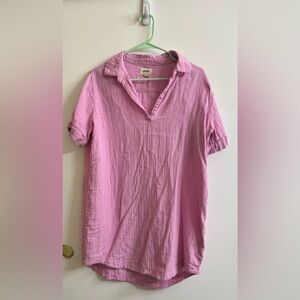 Pink Short Sleeve Blouse